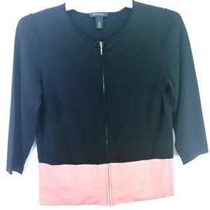 White house Black market cardigan Zip.